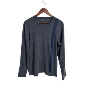 Rag & Bone 100% Wool Contrast Stripe Crewneck Sweater Mens Medium